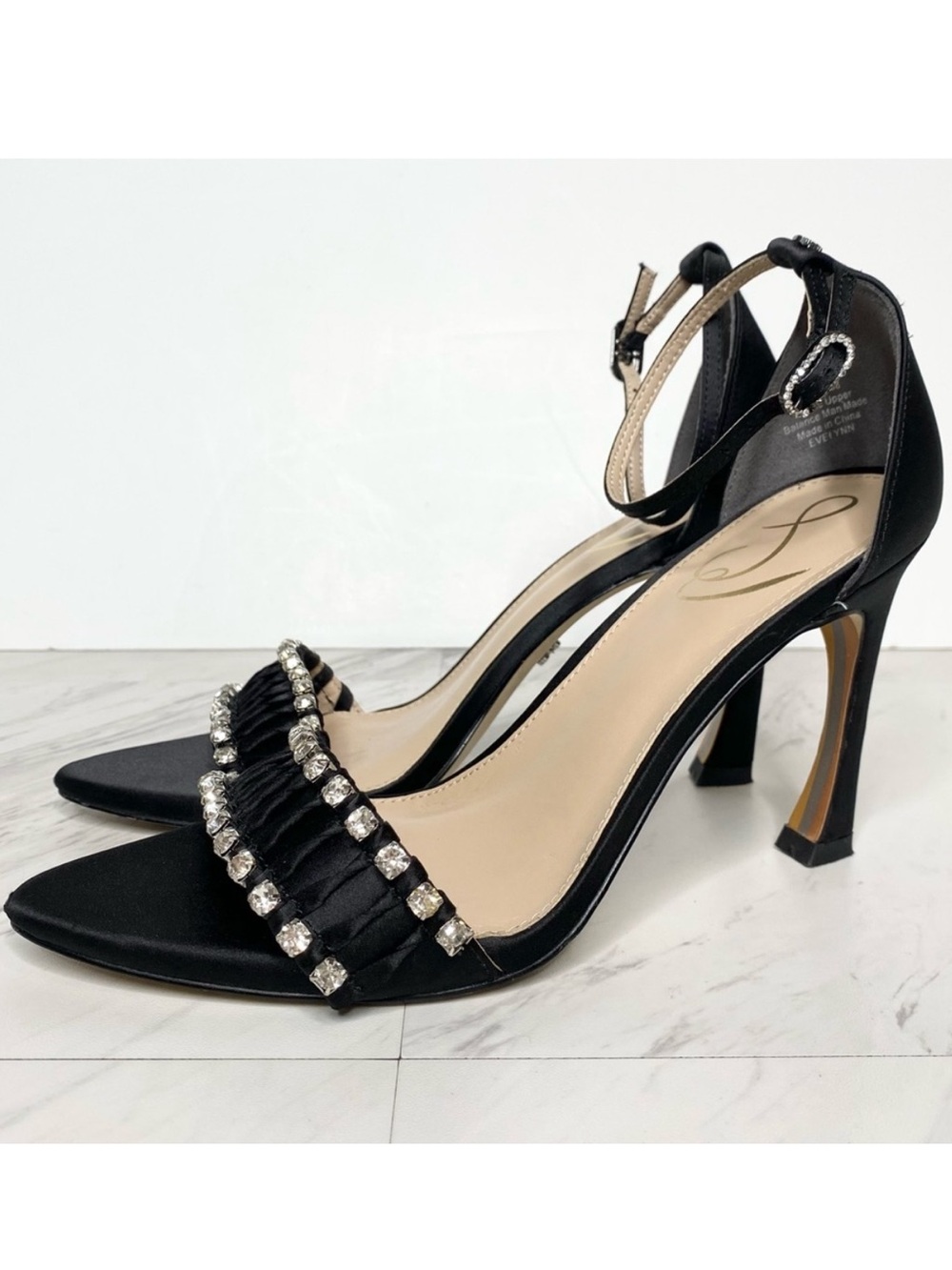 Sam Edelman Evelynn Almond Toe Ankle Strap Heeled Sandal 7 1/2 M